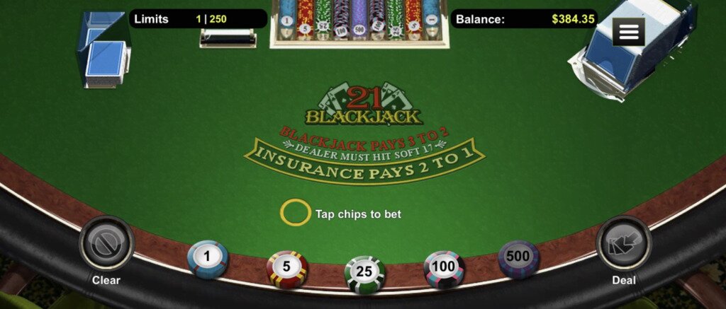 blackjack free bet online game
